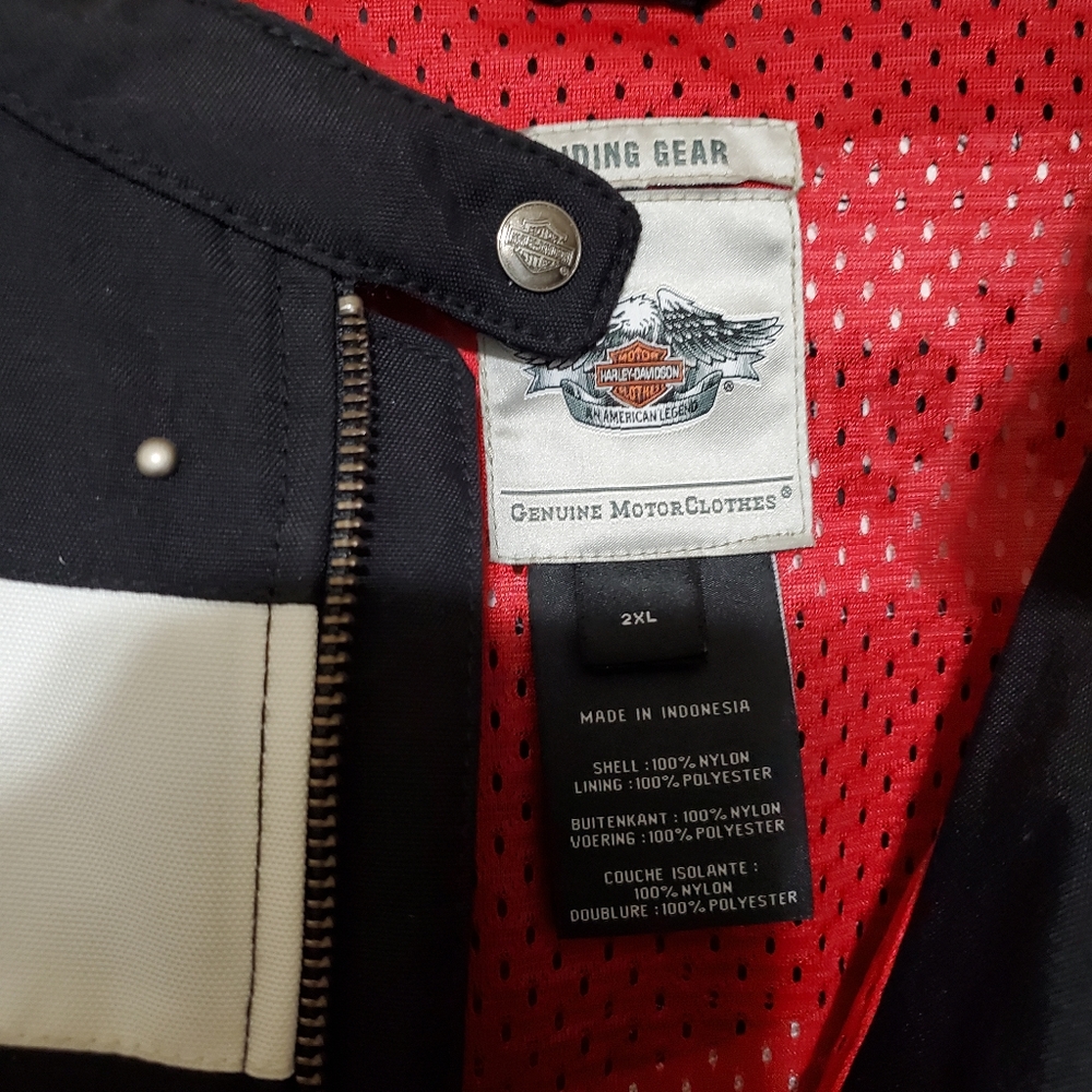 Harley-Davidson Mesh Racing Jacket for Women (Size M) polyester white type Vintage Second Hand